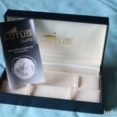 Relojes - Lotus: CAJA LOTUS PARA RELOJ Y CORREA DE REPUESTO DEL AÑO '99. LOTUS BOX FOR WATCH AND EXTRA BAND FROM '99. Lote 191001591