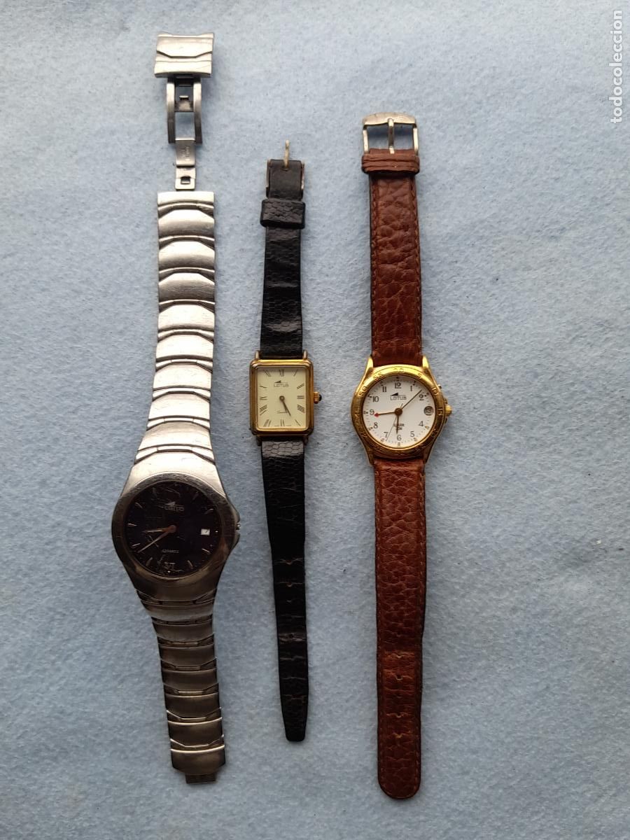 Rel&oacute;gios - Lotus: Lotus. Lote de 3 Relojes de Cuarzo.