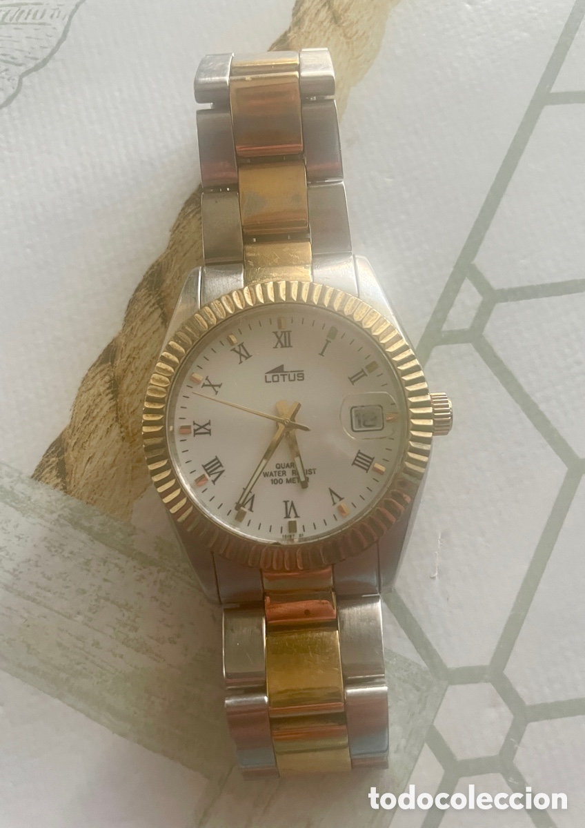 Relojes - Lotus: Reloj Lotus hombre acero bicolor dorado plateado