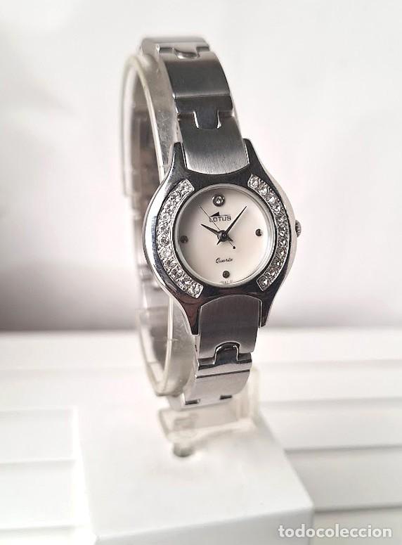 Relojes - Lotus: Reloj Lotus Mujer Cristales Plata Blanco. Nuevo