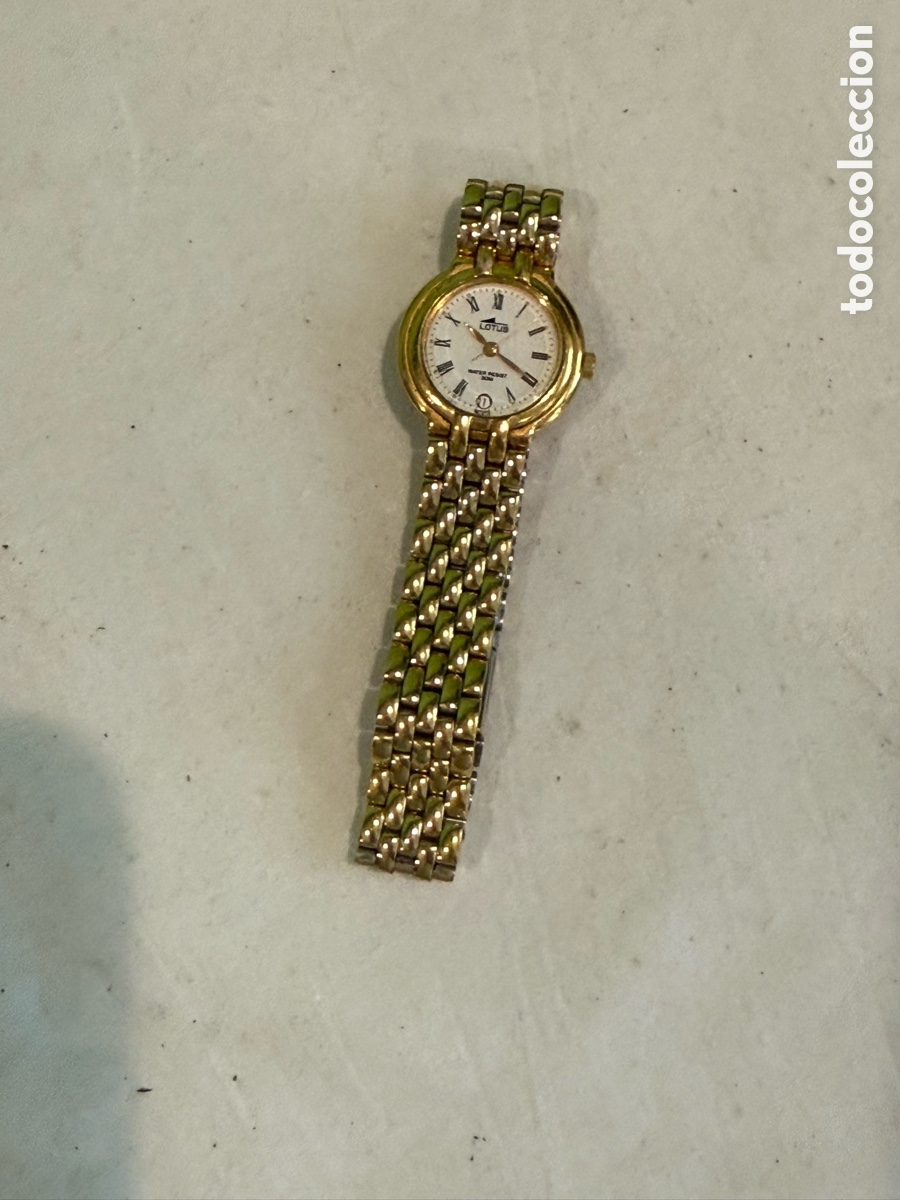 Montres - Lotus: Reloj LOTUS Quartz Vintage Mujer Dorado Water Resist 30M Elegante Funcionando
