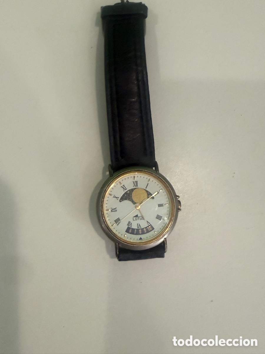 Watches - Lotus: Reloj Lotus Quartz Fase Lunar Calendario &ndash; Caballero &ndash; Funciona