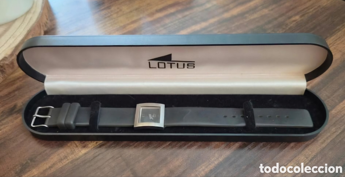 Relojes - Lotus: Reloj Lotus Quartz Cuadrado Ref. 15138 con Estuche Original &ndash; Dise&ntilde;o Minimalista / Vintage