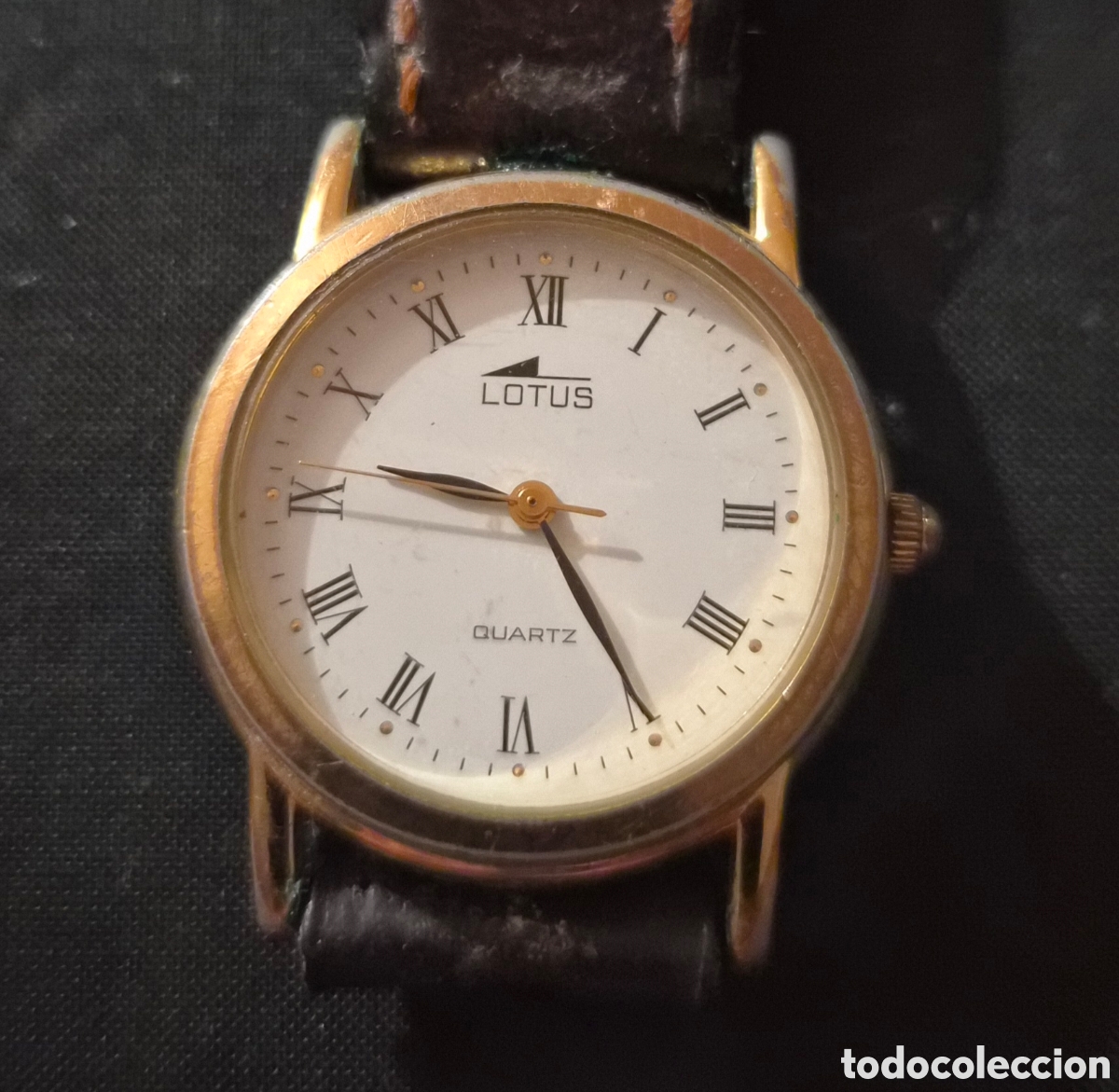 Relojes - Lotus: RELOJ LOTUS 7635 QUARTZ VINTAGE &ndash; N&Uacute;MEROS ROMANOS &ndash; CORREA DE PIEL