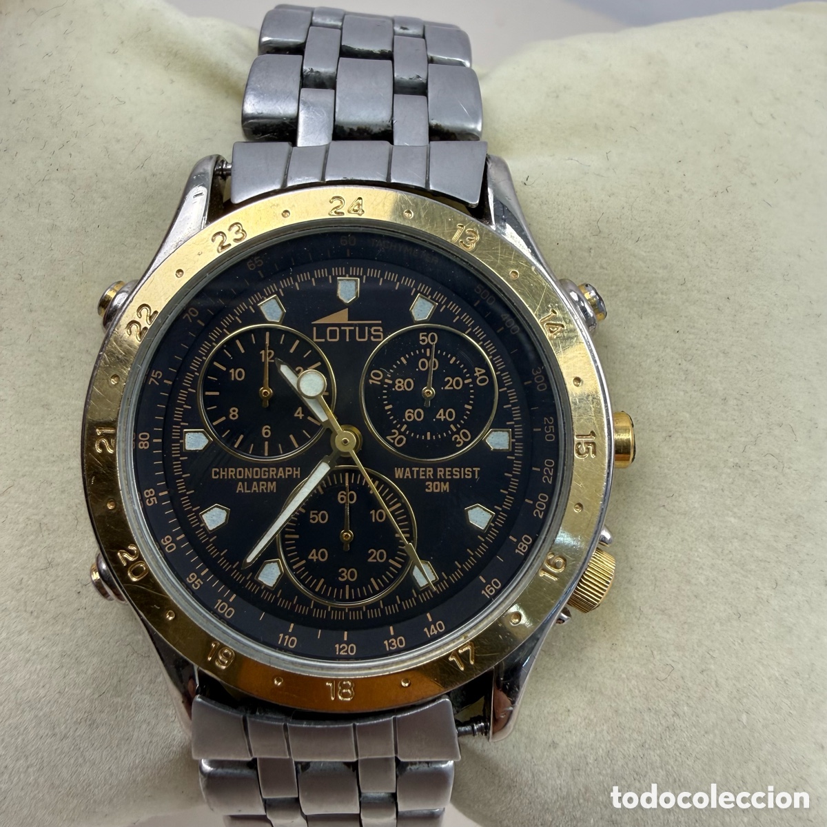 Relojes - Lotus: Reloj de pulsera Lotus cron&oacute;grafo alarma 9475. Sin pila