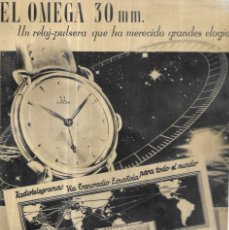 Relojes - Omega: ANUNCIO * RELOJ OMEGA 30 MM * AÑO 1948. Lote 251643335