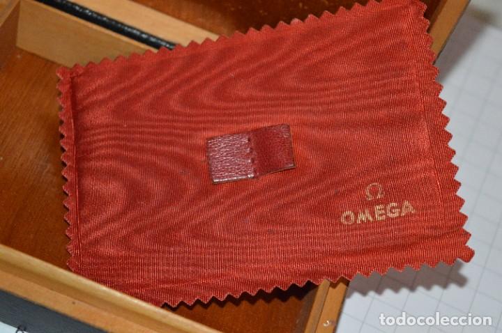 Relojes - Omega: Vintage - Caja / Estuche OMEGA - De madera, forrada en color NEGRA - ¡Preciosa, mira fotos/detalles! - Foto 4 - 309792983