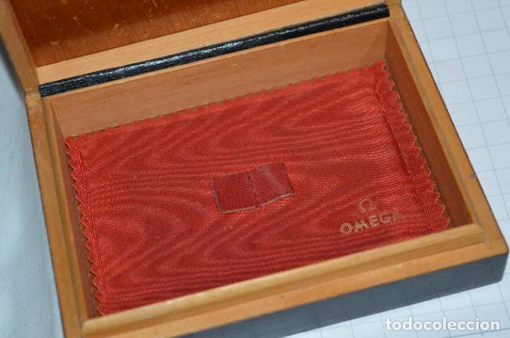 Relojes - Omega: Vintage - Caja / Estuche OMEGA - De madera, forrada en color NEGRA - ¡Preciosa, mira fotos/detalles! - Foto 8 - 309792983