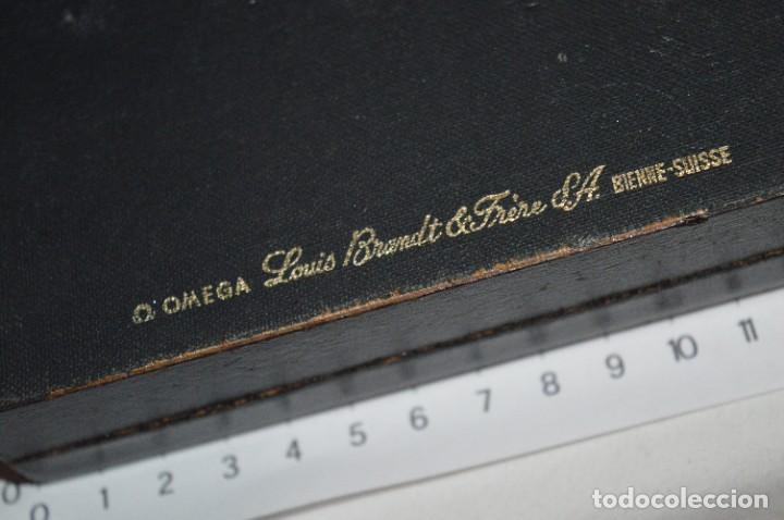 Relojes - Omega: Vintage - Caja / Estuche OMEGA - De madera, forrada en color NEGRA - ¡Preciosa, mira fotos/detalles! - Foto 16 - 309792983