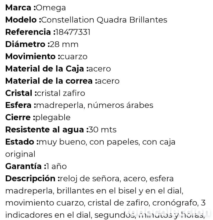 Relojes - Omega: Reloj Omega CONSTELLACION Quadra - Foto 8