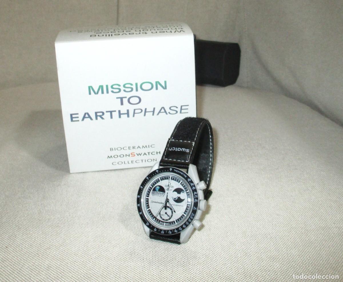 Uhren - Omega: RELOJ OMEGA X SWATCH. MISSION TO EARTHPHASE. BIOCERAMIC MOONSWATCH COLLECTION.