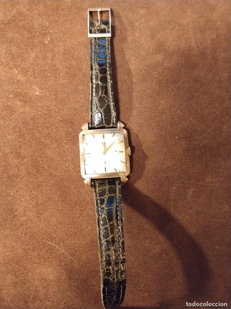 Relojes - Omega: Omega vintage rectangular a&ntilde;os 50-60 &middot; Carga manual &middot; Esfera original &middot; Segundero a las 6