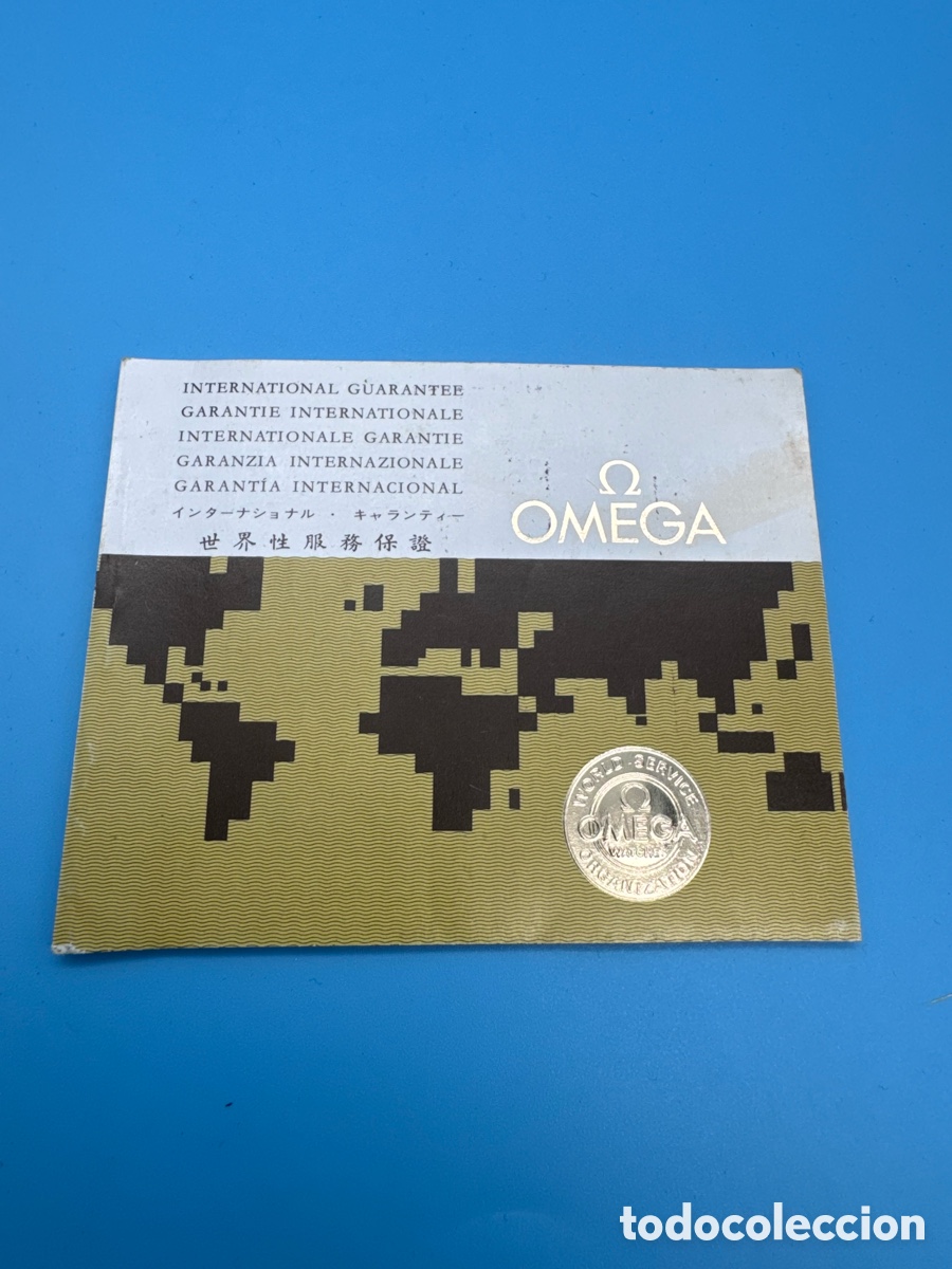 Relojes - Omega: Certificado garant&iacute;a reloj Omega