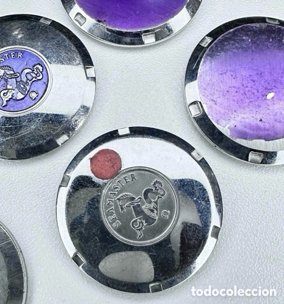 Montres - Omega: Lote OMEGA Son 7 Tapas De OMEGA WATCH Co. Acero Inoxidable Swiss Vintage Como Nuevo