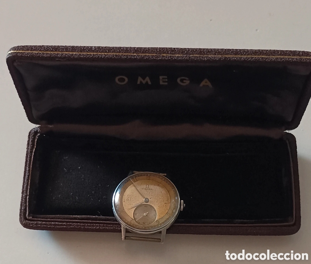 Relojes - Omega: Reloj pulsera Omega carga manual con caja. Aprox.1942. Inoxidable. Funciona