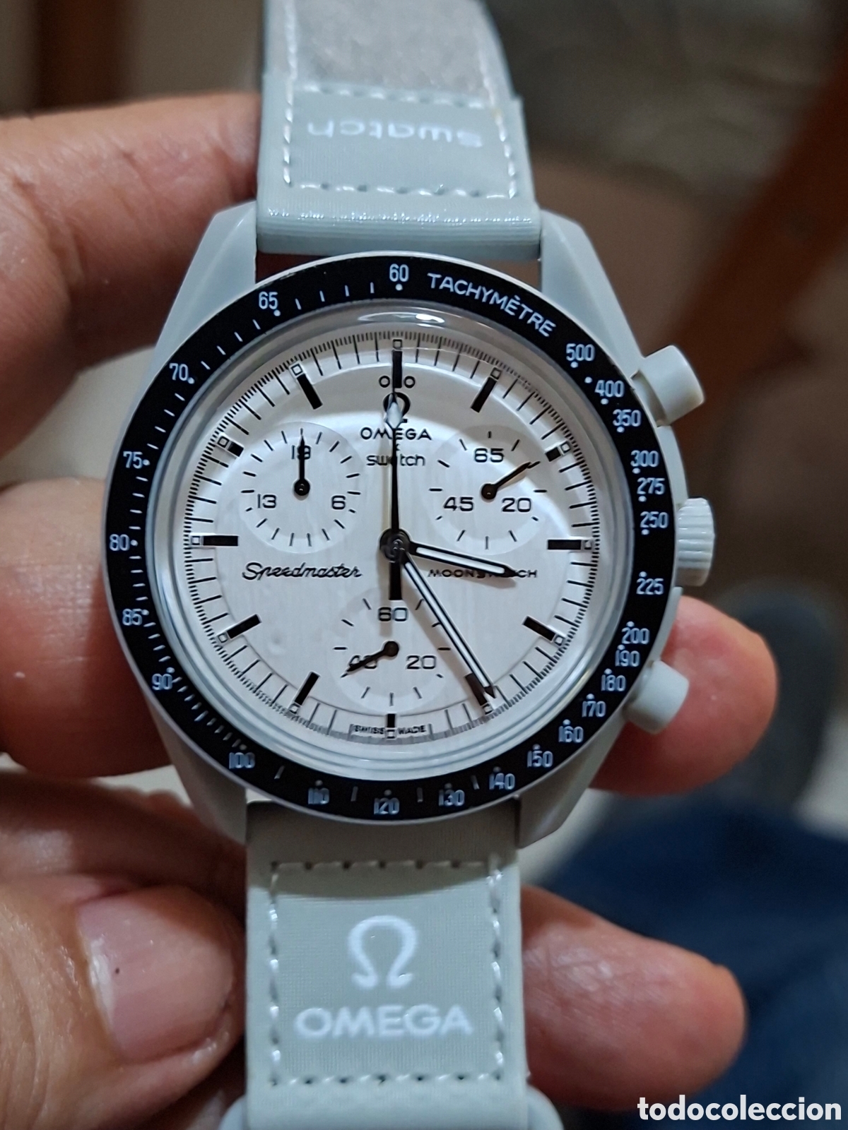 Relojes - Omega: Reloj Omega Swatch 1965 Moonswatch Bioceramic nuevo con Caja.