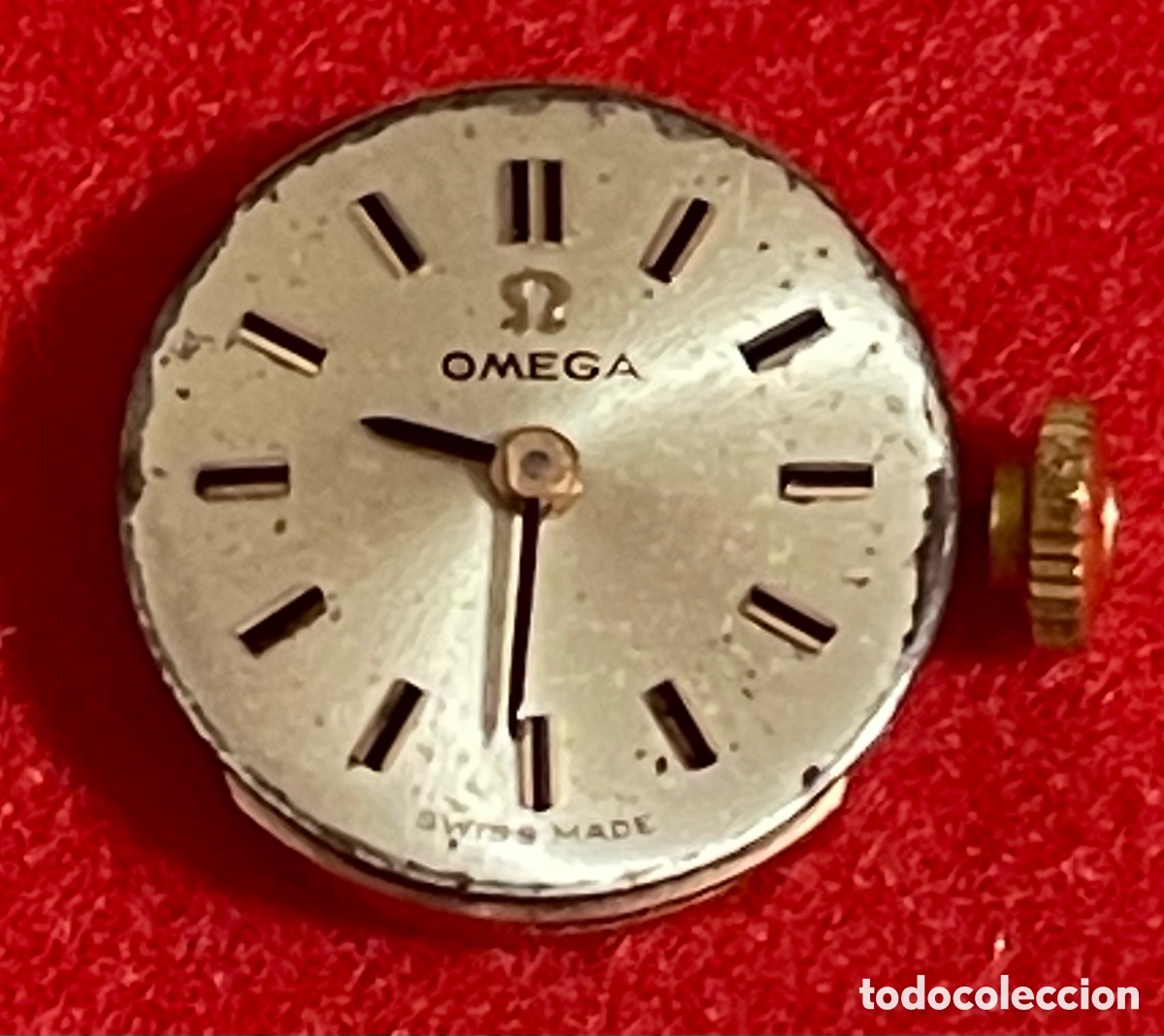 Montres - Omega: Maquinaria con esfera y corona de reloj Omega. Calibre 483.