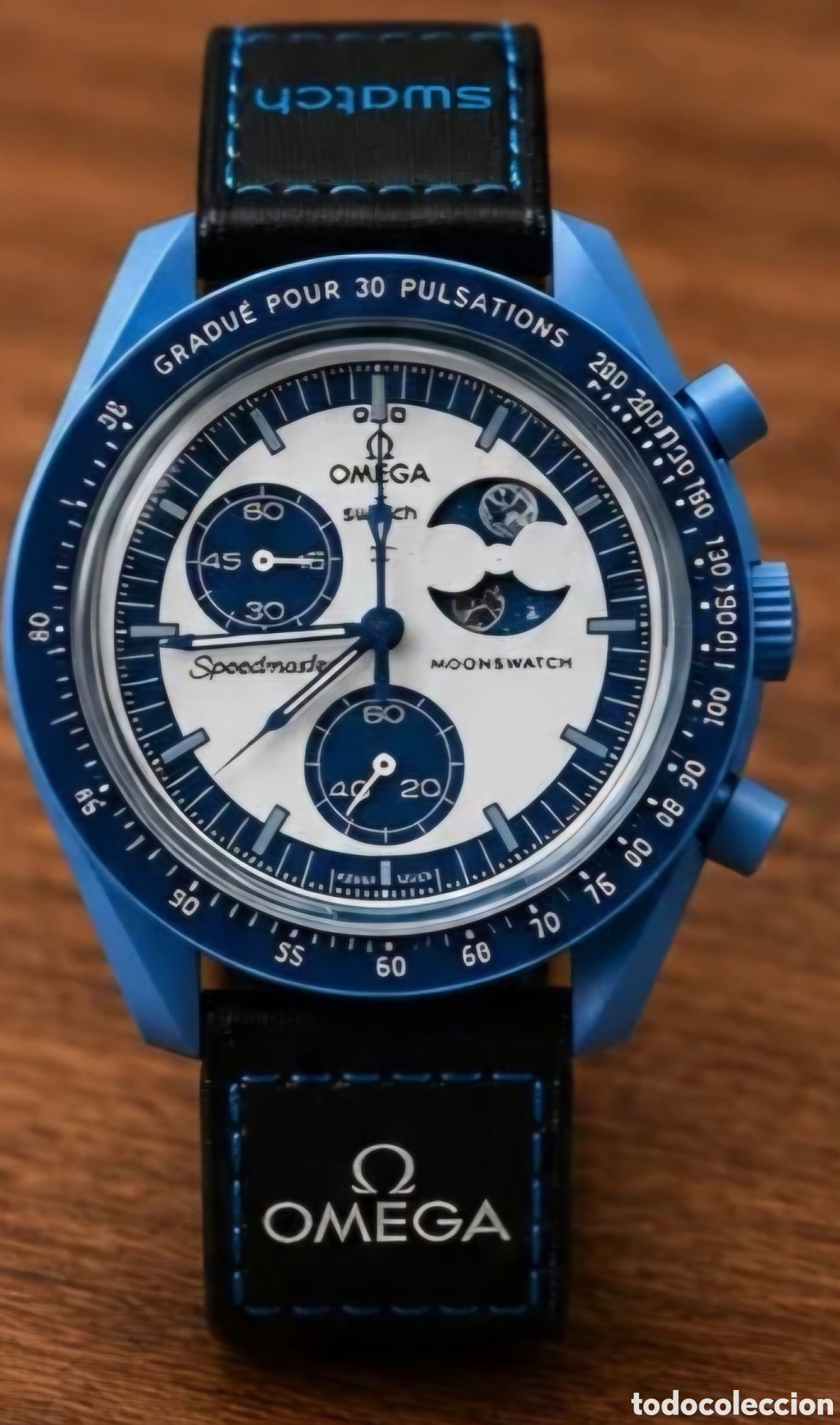 Rel&oacute;gios - Omega: Reloj Omega Swasch Super Blue Moonpashe,como nuevo.