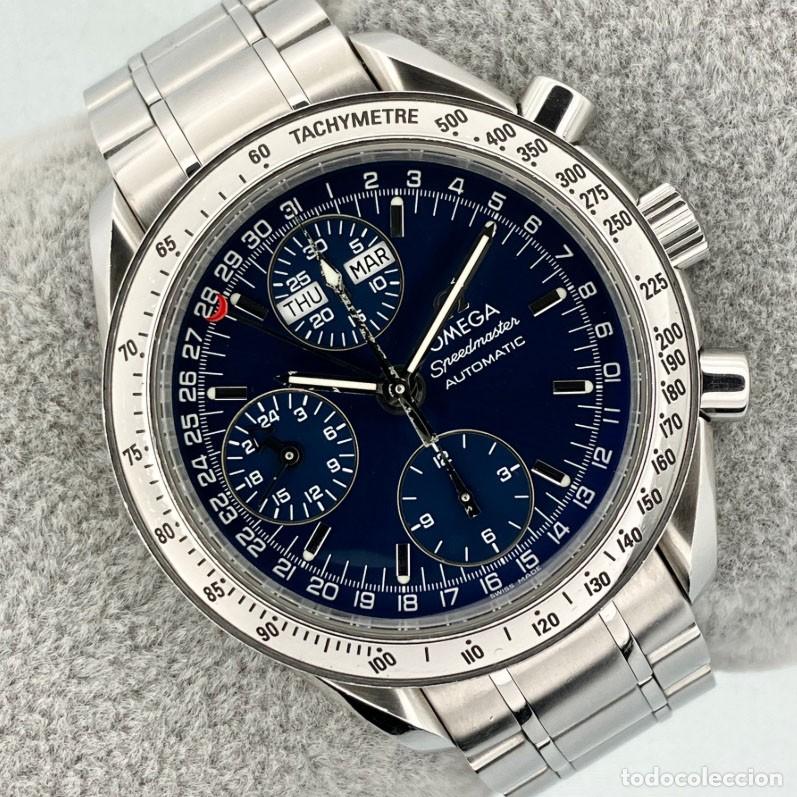 Relojes - Omega: OMEGA Speedmaster Triple Calendar Autom&aacute;tico Dial azul