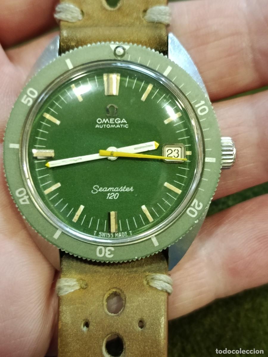 Relojes - Omega: Reloj Omega Seamaster 120 vintage con dial verde REF-7629