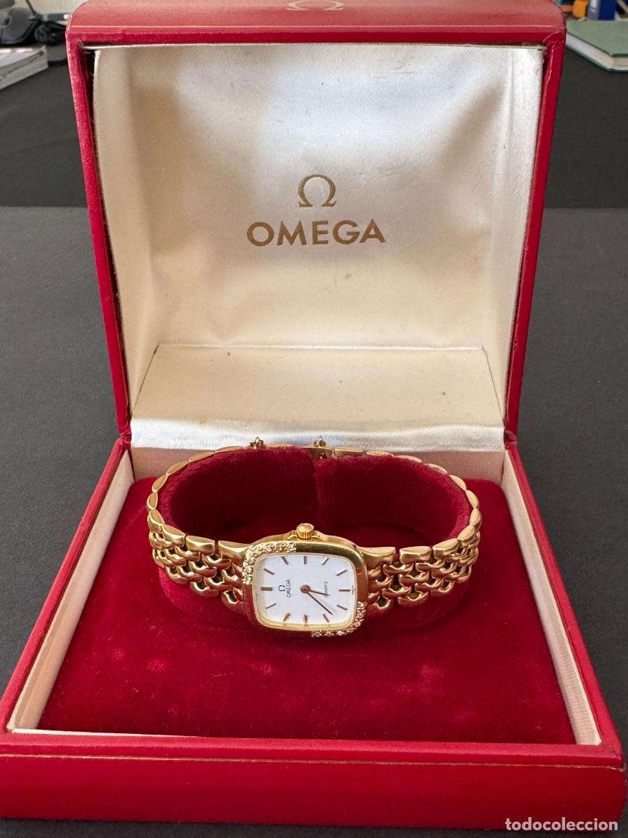 Montres - Omega: Reloj de oro de mujer OMEGA con diamantes, de cuarzo, poco usado