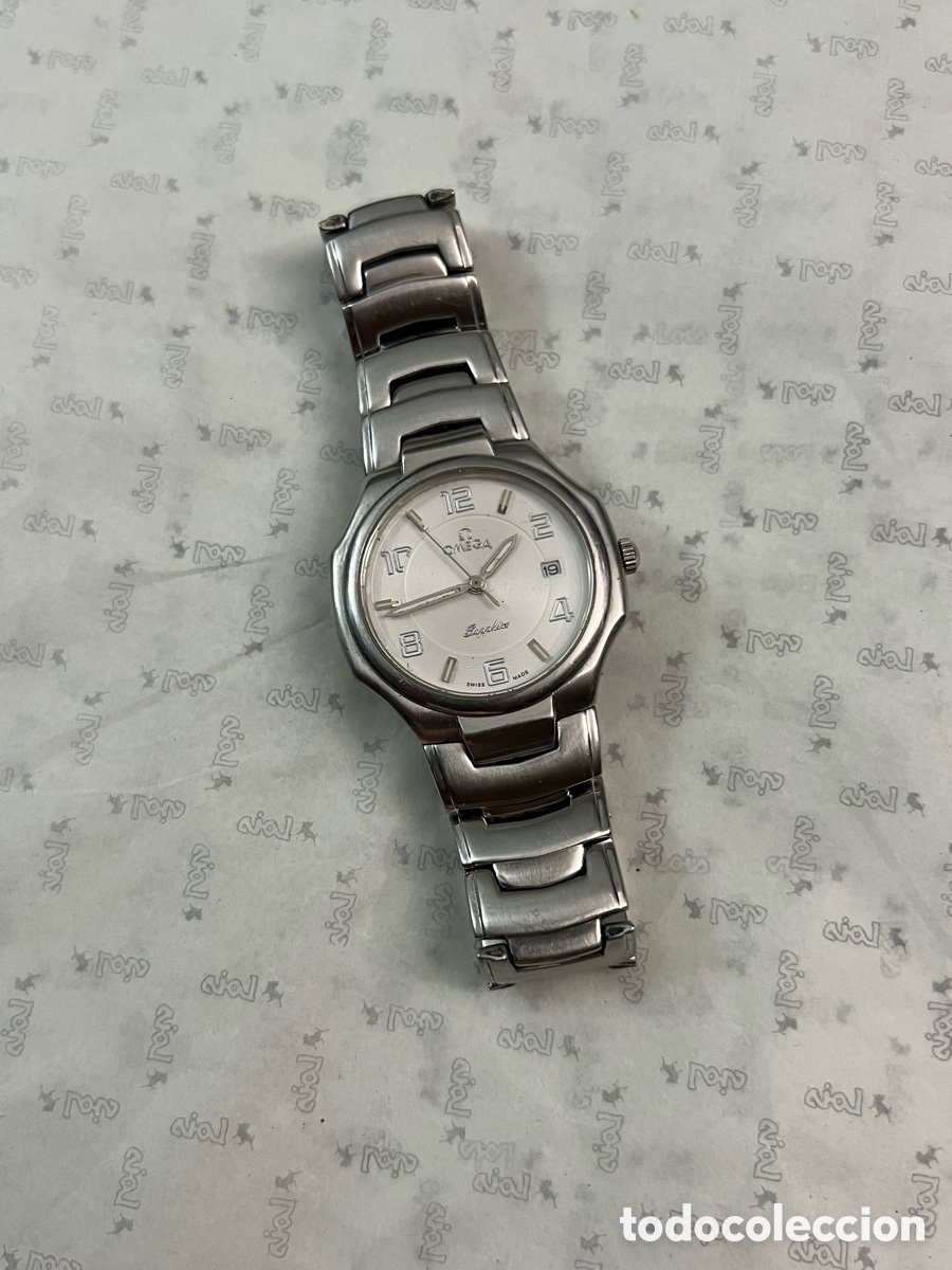 Relojes - Omega: Reloj omega cuarzo calendario acero vintage