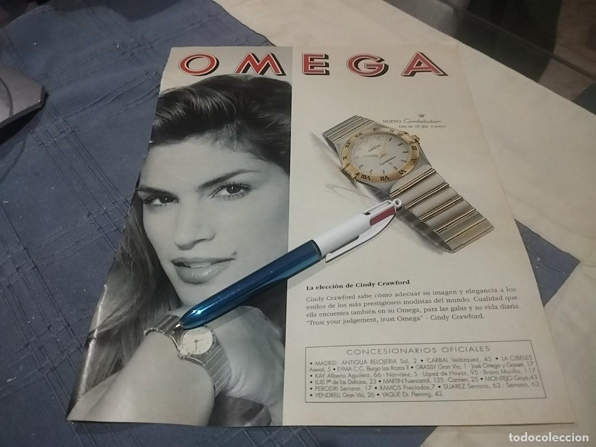 Relojes - Omega: CINDY CRAWFORD PATROCINA RELOJ OMEGA CLIPPING ANUNCIO PUBLICIDAD REVISTA 1996