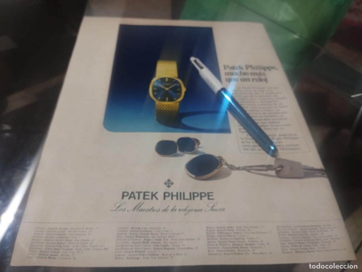 Relojes - Patek: RELOJ PATEK PHiLIPPE REVERSO AGUA BRAVA PUIG COLONIA ANUNCIO PUBLICIDAD REVISTA 1975