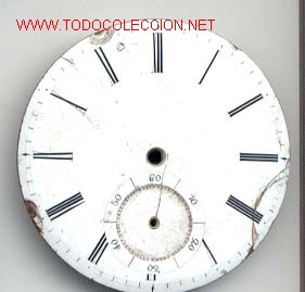 Pe&ccedil;as de reposi&ccedil;&atilde;o de rel&oacute;gios: ESFERA ESMALTADA RELOJ BOLSILLO 43mm