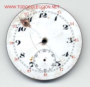 Recambios de relojes: ESFERA ESMALTADA RELOJ BOLSILLO 43mm - Foto 1