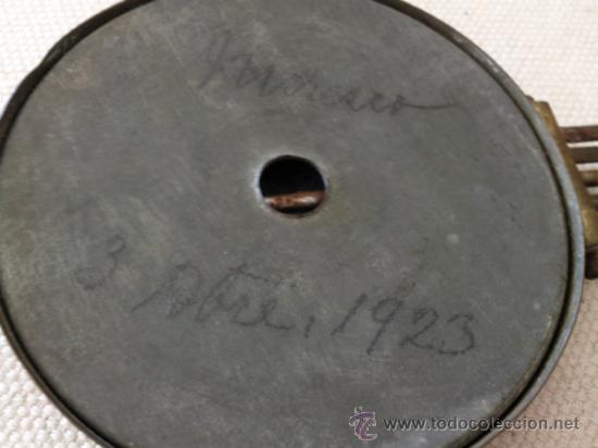 Recambios de relojes: Antiguo p&eacute;ndulo de reloj fechado en 1923 - Foto 4