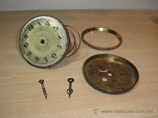 Recambios de relojes: Antigua maquinaria completa de reloj Art Nouveau de encastrar para piezas- a&ntilde;o 1910