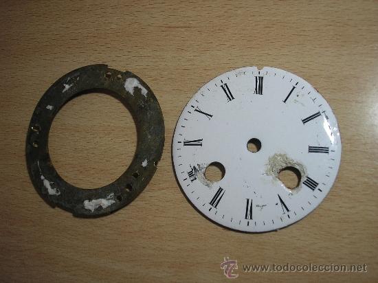 Spare Parts for Watches: esfera antigua de porcelana para reloj Maquinaria Paris- a&ntilde;o 1880