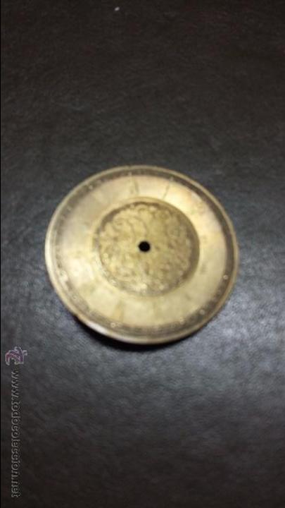 Recambios de relojes: ESFERA RELOJ EN DORADO CON BONITA DECORACI&Oacute;N CON LOS N&Uacute;MEROS DESGASTADOS