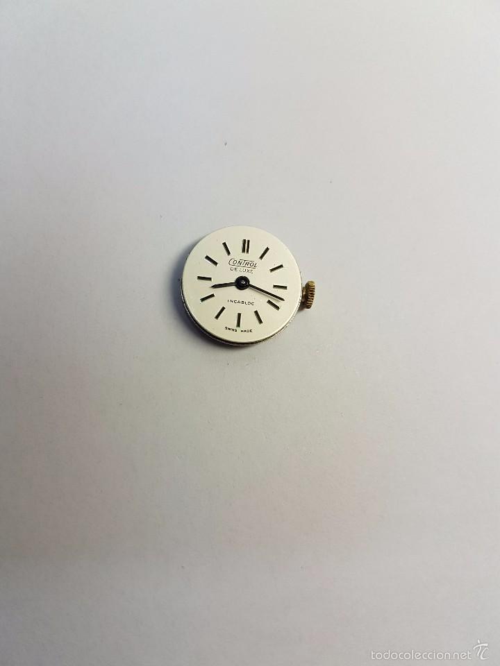Spare Parts for Watches: Maquina de cuerda incabloc funcionando con esfera nueva Control de luxe