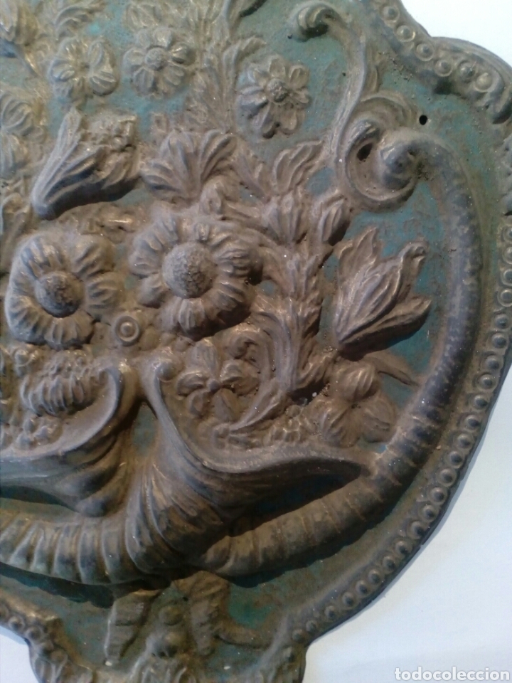 Recambios de relojes: Parte frontal de p&eacute;ndulo reloj Morez siglo XIX - Foto 3