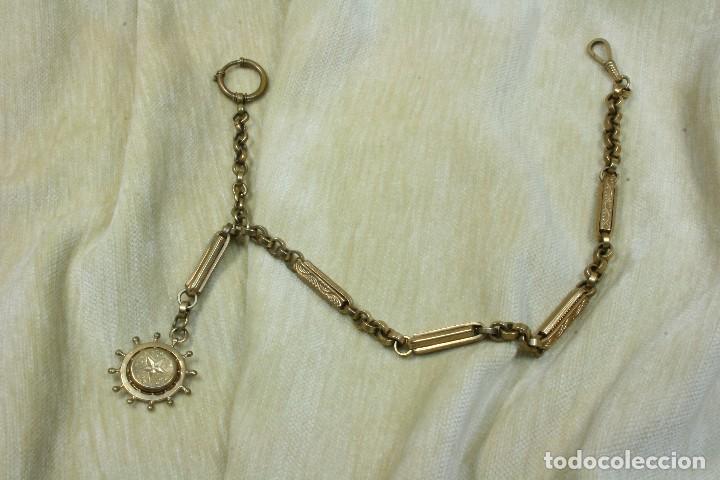Recambios de relojes: Leontina bot&oacute;n cuadrado. Single Albert. - Foto 1