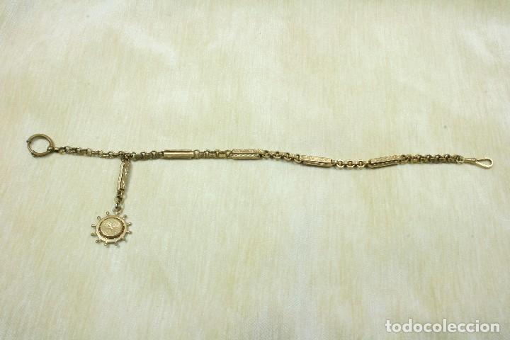 Recambios de relojes: Leontina bot&oacute;n cuadrado. Single Albert. - Foto 3