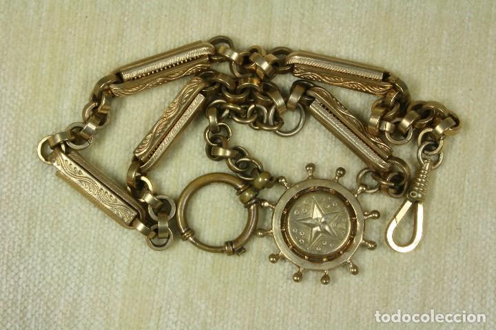 Recambios de relojes: Leontina bot&oacute;n cuadrado. Single Albert. - Foto 4