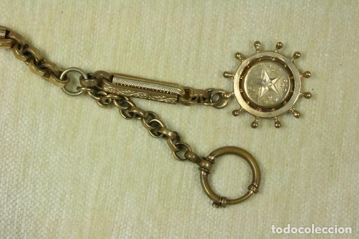 Recambios de relojes: Leontina bot&oacute;n cuadrado. Single Albert. - Foto 5