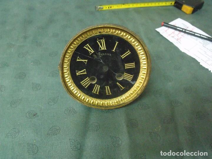 Ersatzteile f&uuml;r Uhren: antigua puerta delantera con esfera y soporte reloj sobremesa paris- lote 49