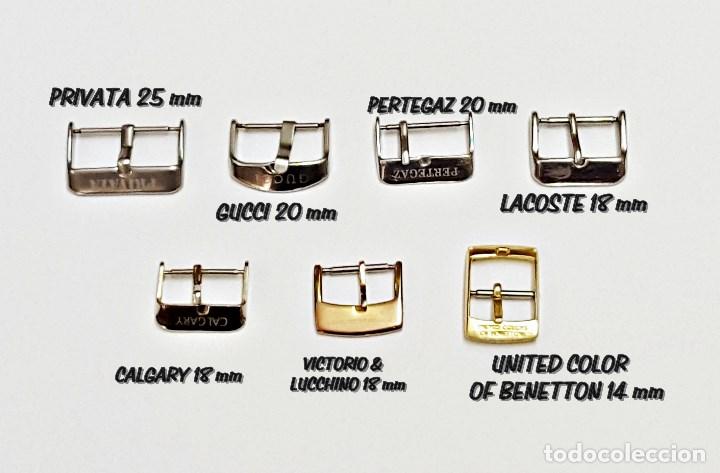 Recambios de relojes: Lote de 7 Hebillas de relojes varias medidas, de marcas.