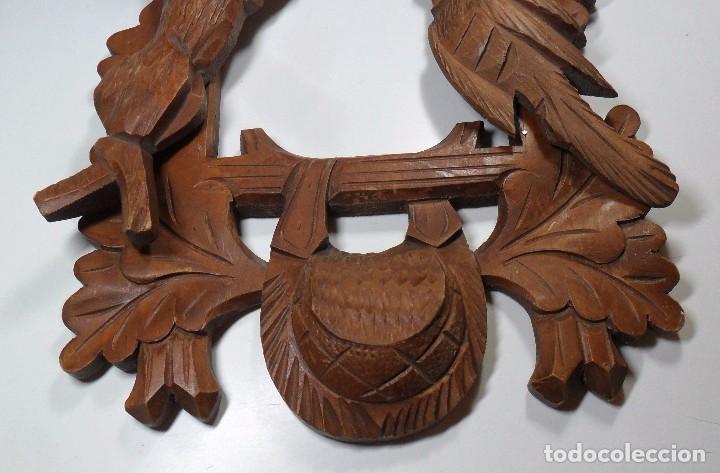 Recambios de relojes: Frontal para reloj de Cuco - Madera Tallada - Foto 2