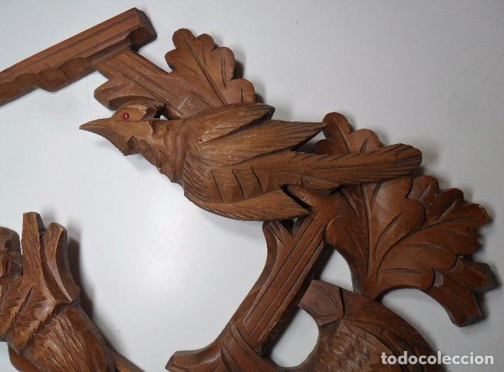 Recambios de relojes: Frontal para reloj de Cuco - Madera Tallada - Foto 4