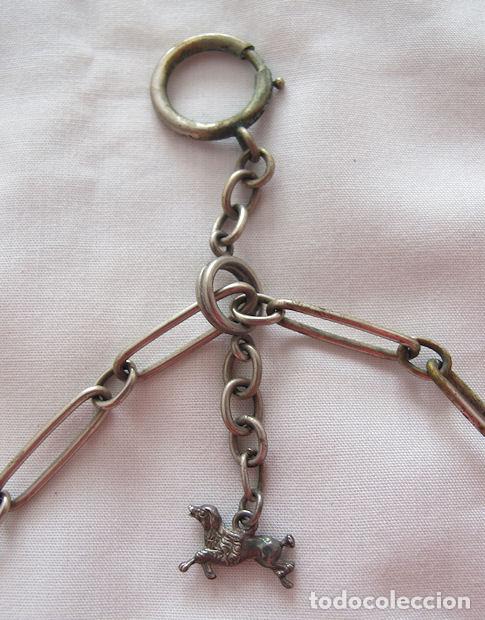 Ersatzteile f&uuml;r Uhren: CADENA DE RELOJ DE BOLSILLO DOBLE CON LLAVE RARA