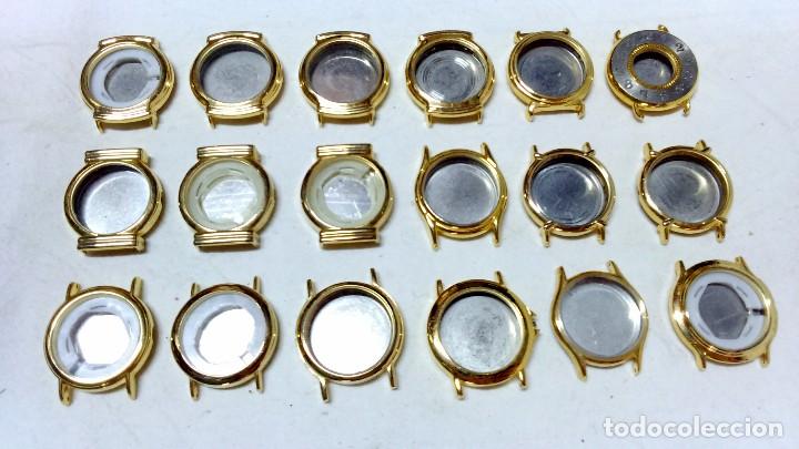 Recambios de relojes: LOTE 18 CARCASAS NUEVAS RELOJ QUARTZ. VARIOS MODELOS. VER DESCRIPCIÓN.. Lote 117604763