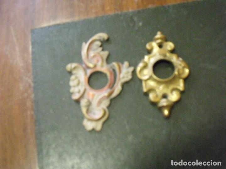Recambios de relojes: 2 adornos ovalados de bronce- lote 21