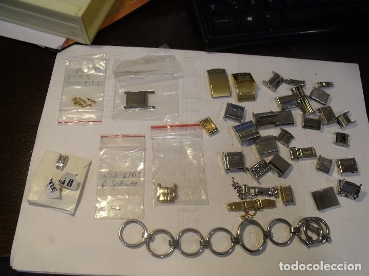 Ersatzteile f&uuml;r Uhren: restos de relojeria ENGANCHES RELOJ PULSERA METALICOS n&ordm; 1 - lote 108