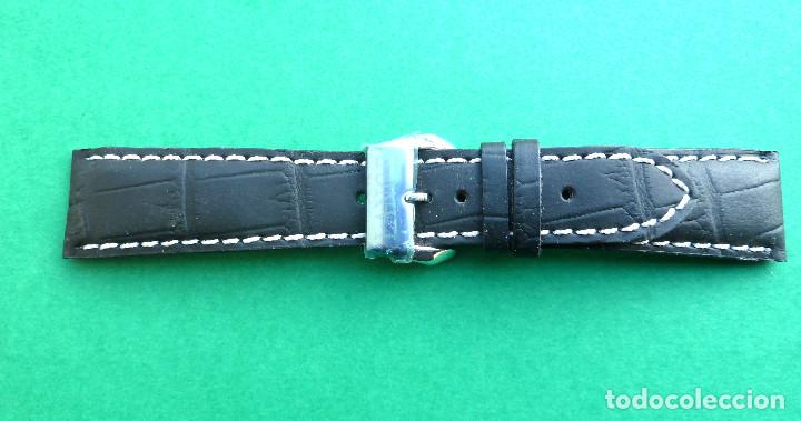 Recambios de relojes: Correa negra 24 m.m. - Foto 1