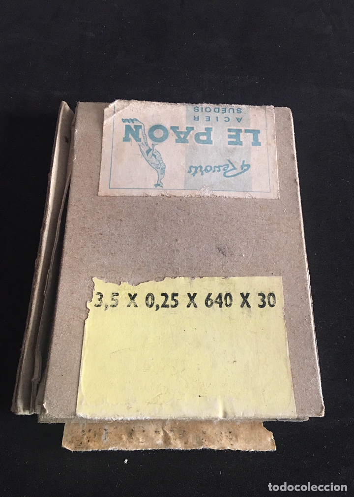 Pi&egrave;ces de rechange de montres et horloges: Antigua caja de muelles para reloj le paon ressorts acier suedois nuevos a estrenar